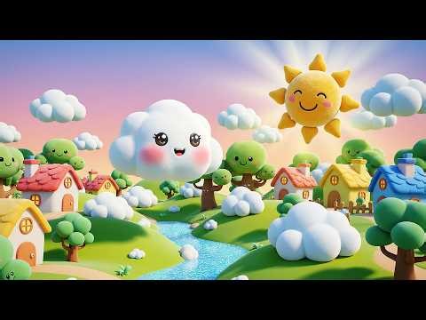 Sleepy Cloud Floats Puff Puff Paa | Gentle Bedtime Lullaby & Sensory Video