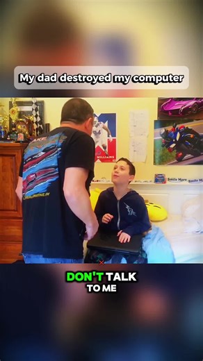 My dad destroyed my computer #angrydad #dadoftiktok #angrykid #prank #viral