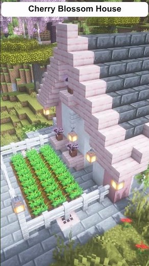 Beautiful Cherry Blossom House Build 🌸 | Minecraft #shorts