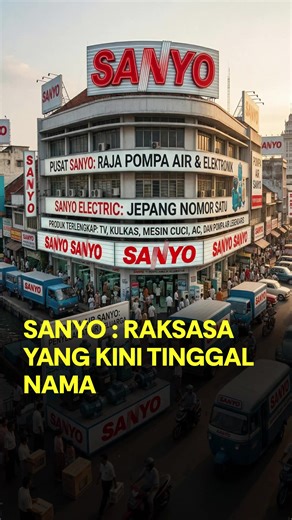 Dulu raksasa, sekarang tinggal nama Sanyo lahir di Jepang tahun 1947 dari sisa komponen perang. Produk pertamanya hanya lampu sepeda, tapi berkembang jadi raksasa elektronik dunia Masuk Indonesia tahun 70an, brand ini sangat kuat sampai pompa air pun disebut “Sanyo” Masuk 2000an, tekanan kompetitor Korea dan China makin kuat. Ditambah skandal akuntansi, kepercayaan runtuh Akhirnya diakuisisi Panasonic tahun 2009 dan berubah jadi AQUA Pelajarannya, bisnis besar bisa jatuh bukan karena kompetitor 