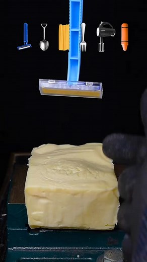 59K views · 215 reactions | Drilling razor 朗 into cheese 燎  #experiment #satisfying | MAH Experiment | Facebook