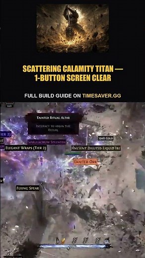 Scattering Calamity Titan — 1-Button Screen Clear (PoE2 Build)