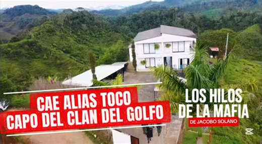 El Mega Operativo de capturaJorge Iván Gómez Restrepo, alias Toco, era el actual cabecilla del grupo delincuencial organizado 'Robledo'. La captura se dio en la tarde del lunes 6 de abril en una lujosa mansión. Este criminal, con más de 25 años de trayectoria, se encargaba de coordinar masivos envíos de cocaína a Estados Unidos y Europa por medio de lanchas Go Fast y contenedores por el mar Caribe; hasta tres toneladas de cocaína sacaba mensualmente. Además, también tiene sindicaciones de despla