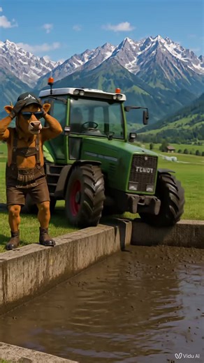 Fendt Traktor steht in Flammen – Feuerwehr löscht Brand