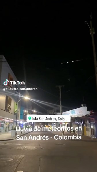 Lluvia de meteoritos en San Andrés, Colombia