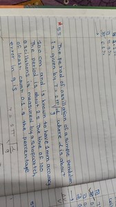 The period of oscillation of a simple pendulum is given by T = ... | Filo