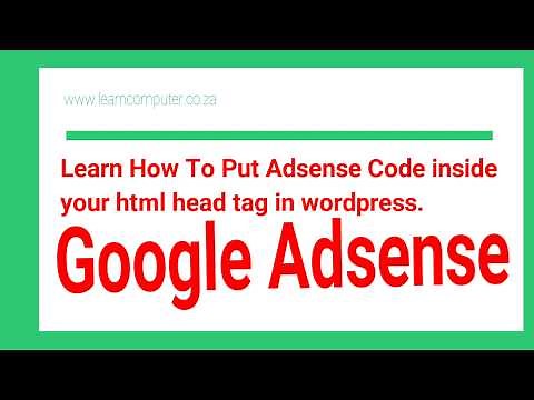 How to put Adsense Code Inside the head tags