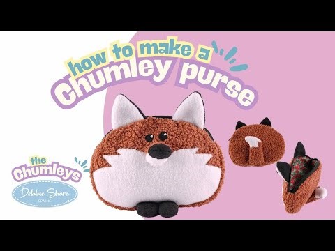 How to Sew the Chumleys Fox Purse - Plush Zipped Character Bag Tutorial by Debbie Shore