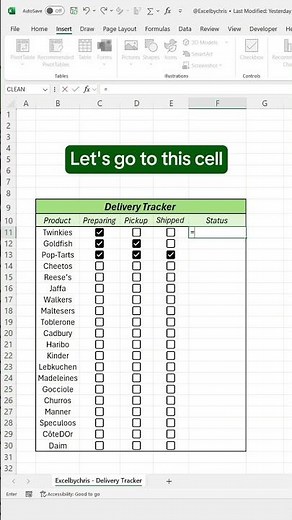 How to create a delivery tracker in Excel! #excel #tracker #spreadsheet