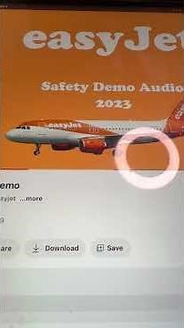 Safety demo on the easyJet airbus A320