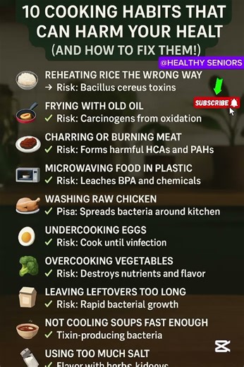 ✅ 10 Cooking Habits That Can Harm Your Health (Fix Them Easily!)