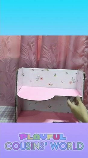 DIY MINIATURE DOLLHOUSE USING A CARDBOARD BOX
