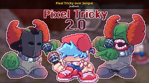 Pixel Tricky over Senpai Mod for Friday Night Funkin' | FNF Mods