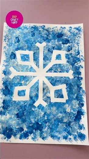 Snowflake Art for Kids ❄️ | Easy Winter Painting with Tape #kidsactivity