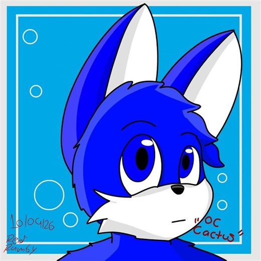 Blue Fox Expressions Test! 🦊✨ #RedRamby #animation #cute