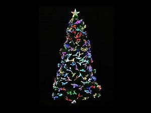 Vivid Multi Colour Dynamic LED Fibre Optic Christmas Tree With 185 Tips