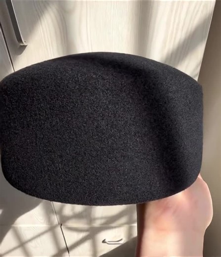 Pillbox Beret Wool Hat - Etsy