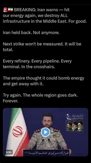 The Region on the Brink: Iran’s Final Warning? 🚨🇮🇷