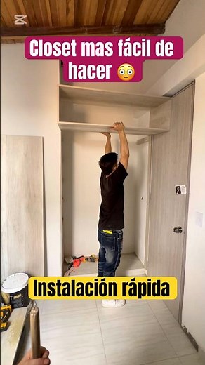How to make a wooden closet easily and quickly 🙂‍↕️ #diy #modernclosets #closetdesign