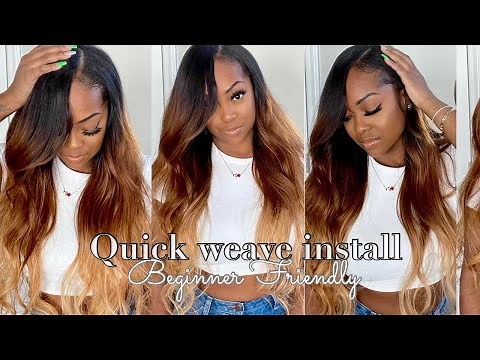 How to: Side part quick weave | Very Detailed Beginner Friendly| Gorgeous Ombre hair| BeautyForever