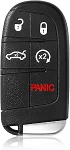 Replacement for 2019 2020 2021 Dodge Challenger Charger Key Fob Remote Control M3M-40821302 5 Buttons 433MHz