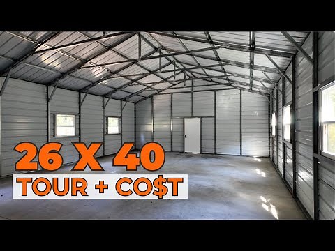 26x40 Metal Garage Cost | Completed Tour | WolfSteel Buildings