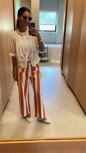 Orange Stripes: Trendy Spring Look