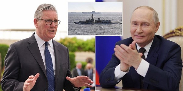 Keir Starmer mocked by Vladimir Putin as Russian warship sails through Channel despite PM’s vow to seize vessels