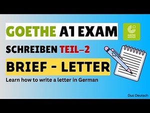 Goethe A1 Schreiben Teil 2 - Brief schreiben - Letter (Deutsch A1 Prüfung)