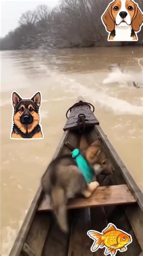 Dog discovers fish glitch in real life 🐶🎣 #shorts #dog #funnydogs #nature