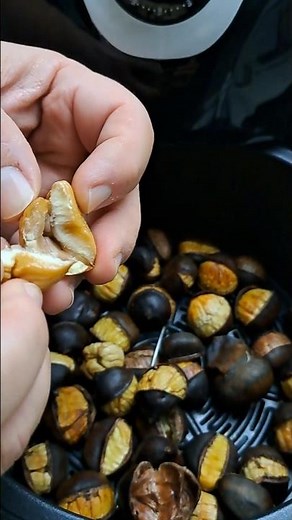 how to roast the best chestnuts 🌰 at home #airfryer #maroni #food