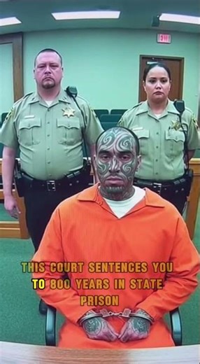 Man with full face tattoos gets sentenced to 800 years in prison and doesn't care #reaction #court