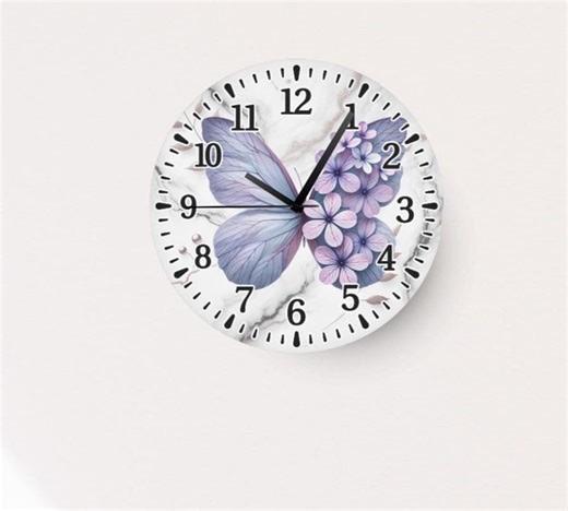 12" Clock Face Sublimation Transfer Sheet: Lilac Butterfly-ready to Press Transfer - Etsy
