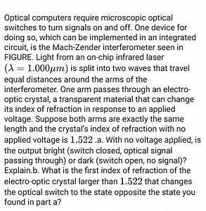 Optical computers require microscopic optical switches to turn ... | Filo