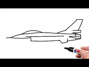 How to Draw an F16 Fighter Jet