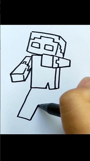 How to draw a Minecraft Zombie