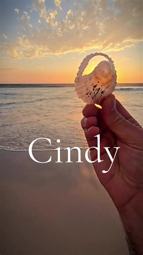 Personalized Beach Calligraphy Art for Cindy