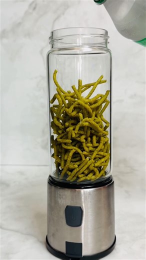 Spicy 🌶️ noodles VS mini portable blender 🍹🤯#shorts