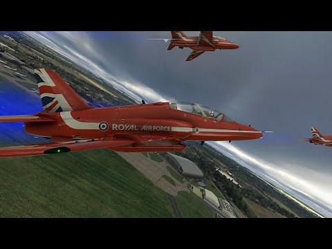 Just Flight Hawk v1.1 | Red Arrows Display | Duxford | MSFS | 4K