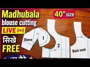 Madhubala Blouse Cutting 40 Inch Size | Full Drafting & Cutting Step by Step for Beginners