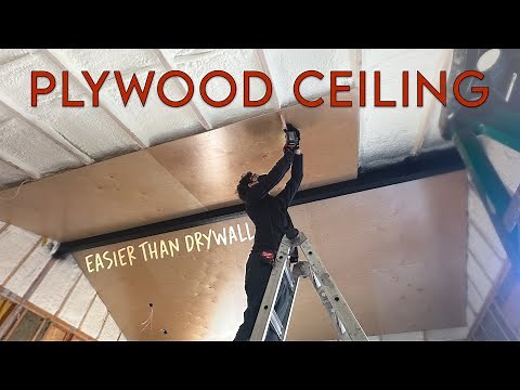 Plywood Ceiling Made Easy: Building our Garage Workshop