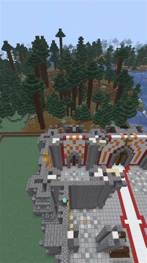 Minecraft Cathedral Build – Day 8: First Floor Walls Progress | Survival #shorts