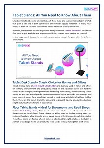 Tablet Stands - All You Need to Know About Them - SlideServe