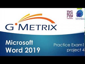 GMetrix Word 2019 Exam Project 4