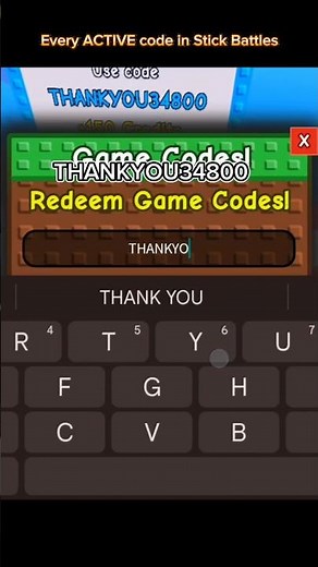 EVERY ACTIVE Codes - Stick Battles Roblox - #shorts #roblox #showcase