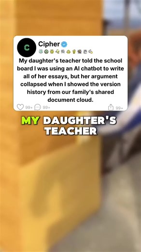 My daughter's teacher told the school board I was using an AI chatbot to write all of her essays, but her argument collapsed when I showed the version history from our family’s shared document cloud. #reddit #redditreadings