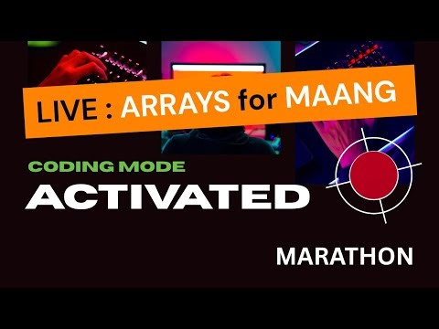 🔥 LIVE: Learn Arrays from Scratch to MAANG Level | Revise or Start Today | Visual DSA Marathon