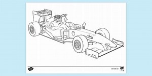 Racing Car Colouring Sheet