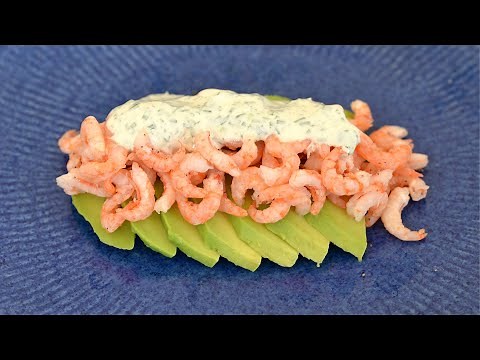 Forret med avocado og rejer