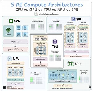 AI 硬件的演进：CPU、GPU、TPU、NPU 与 LPU 全面对比（技术科普）